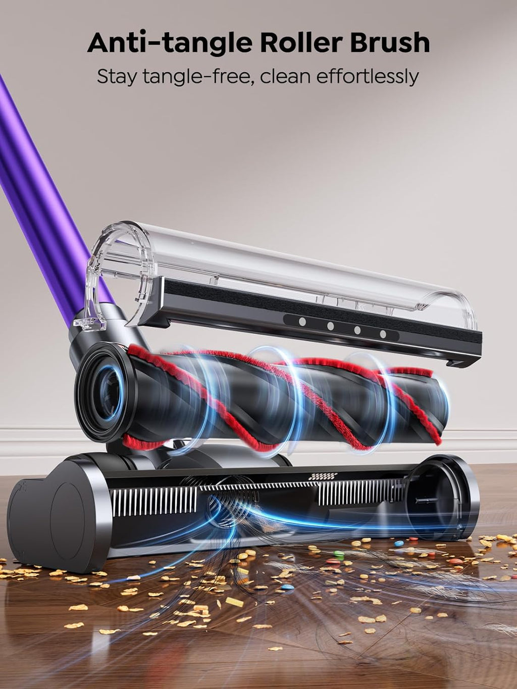 SMOTURE Cordless Stick Vacuum Cleaner, 650W, 55KPa, 70Mins - VAC02