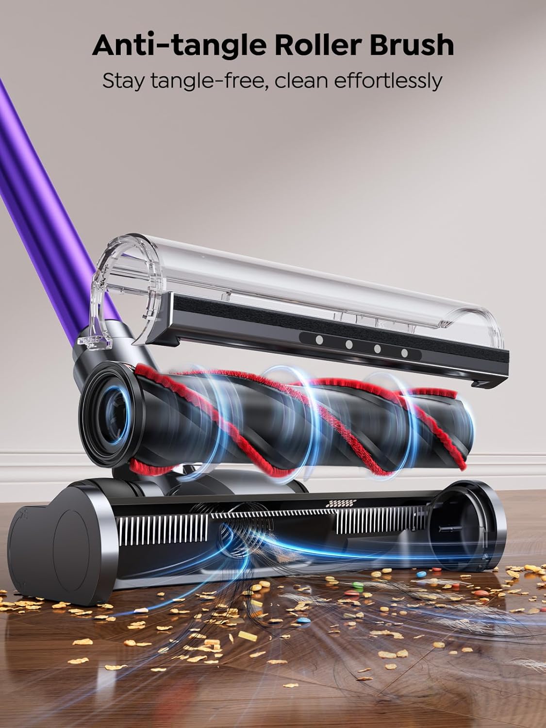 SMOTURE Cordless Stick Vacuum Cleaner, 650W, 55KPa, 70Mins - VAC02
