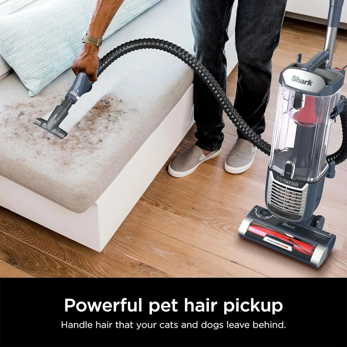 Shark Rotator Bagless Upright Pet Hair Vacuum Cleaner, Navy - Open Box