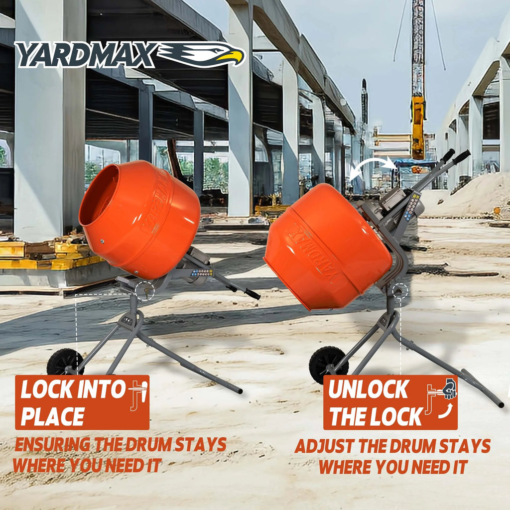 YARDMAX 5.0 Cu Ft Concrete Mixer - YM0146