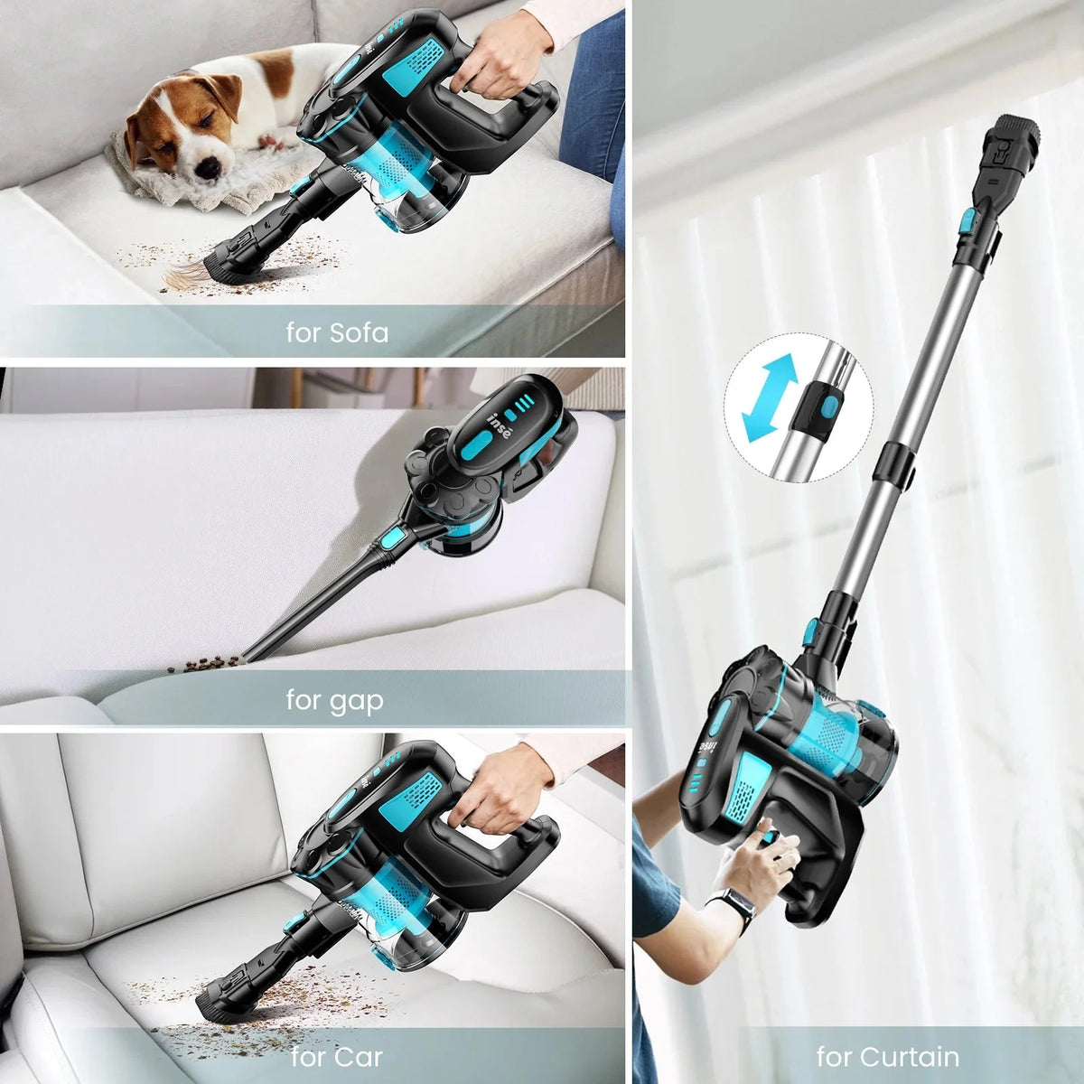 INSE 6-in-1 Cordless Stick Vacuum - V770