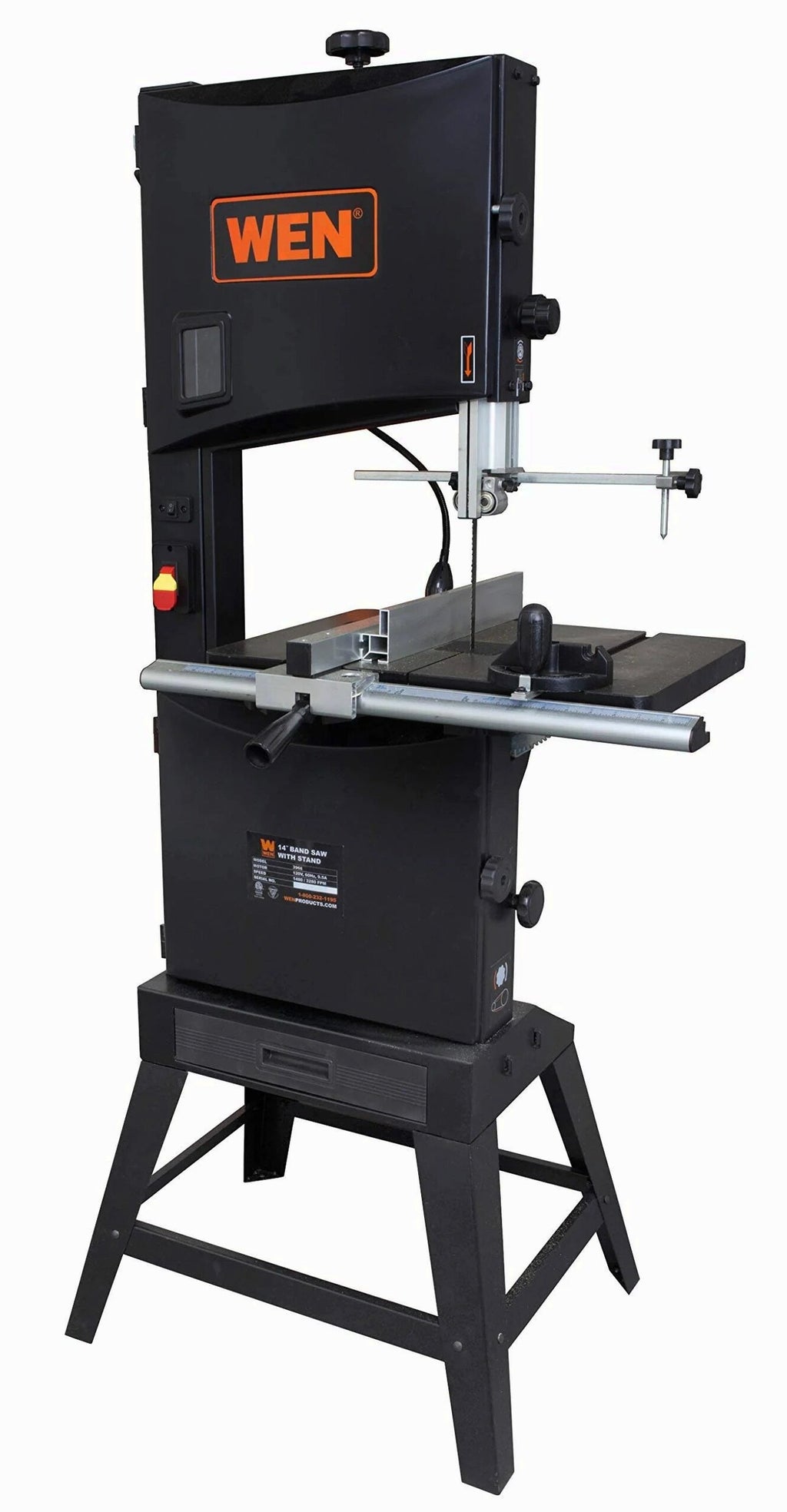 Wen 14-Inch Two-Speed Band Saw With Stand And Worklight - 3966T