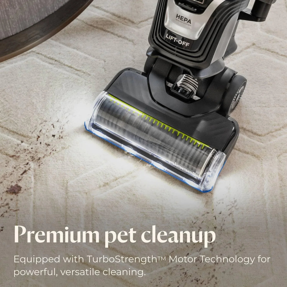 Pet Hair Remover Upright Vacuum Cleaner With HEPA Filter, 0.75 Liters, Cobalt Blue