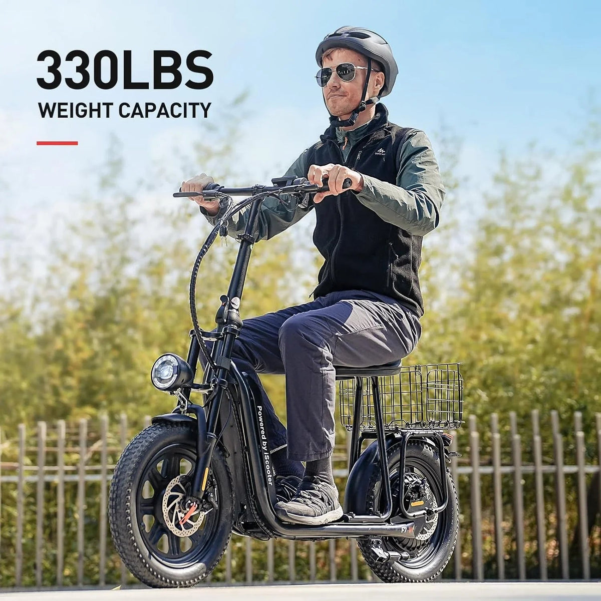 iScooter Electric Scooter With Seat, 500W, 21 Miles, 15.6 mph - i12