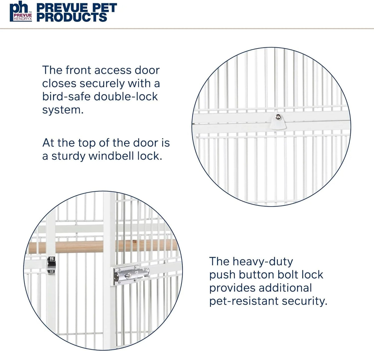 Prevue Pet Products Wrought Iron Select Bird Cage, Chalk White, 36-Inch x 24-Inch x 66-Inch - 3154C