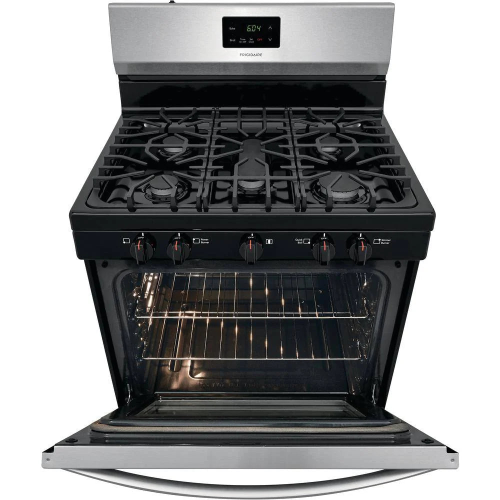 Frigidaire 30 in 5 Burner Freestanding Gas Range In Stainless Steel - FCRG3052AS