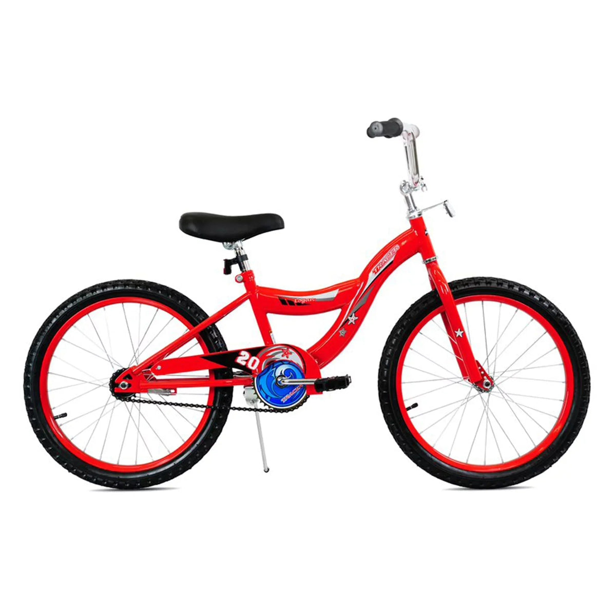 TRACER Logan 20 In Hi-Ten Steel Framed Freestyle BMX Beginners Bike, Red - Logan