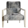 Bailey Street Home Gate House Mews 31 inch Accent Chair Charcoal/Gray/Blue Chenille/Natural Off-White Finish - 208-Bel-4361897