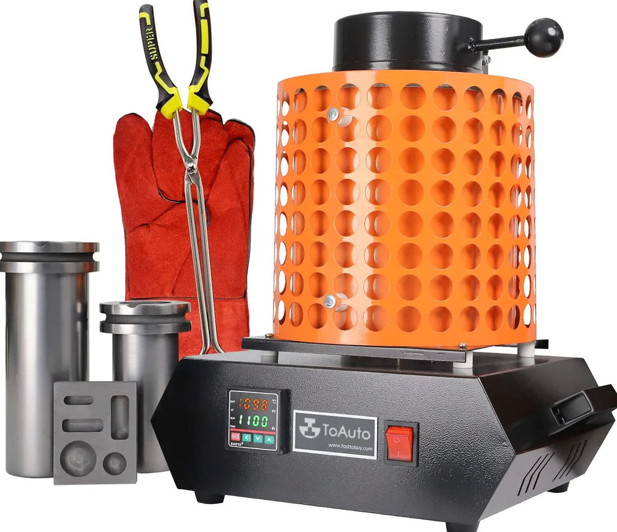 TOAUTO Gold Melting Furnace 1+3KG 1400W 2100F - TGF3000-V1.1