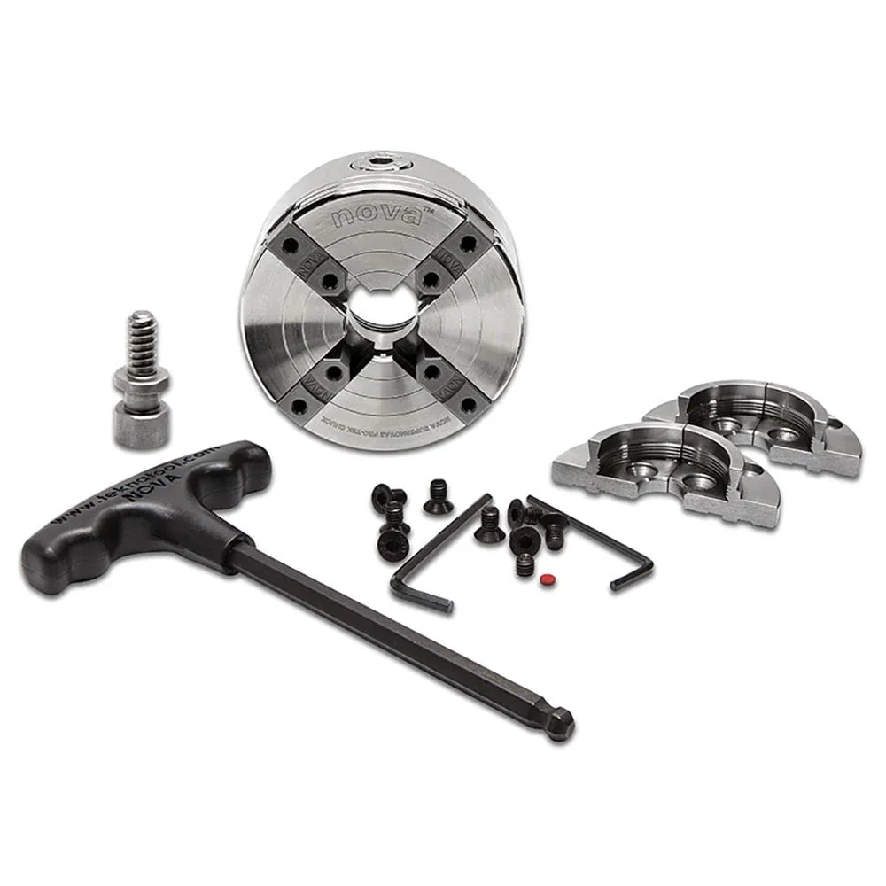 NOVA SUPERNOVA2 Insert Type Wood Turning Chuck And Jaw Set With T-Bar Wrench - 23262