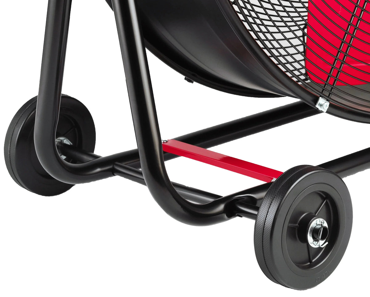Hyper Tough 30 Inch 2-Speed High Velocity Tilted Drum Fan - Red & Black