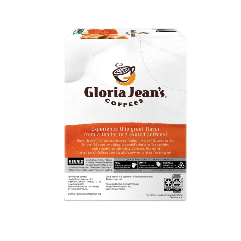 Gloria Jean's Butter Toffee Medium Roast Coffee K-Cup Pods, 96 Count, Arabica, Recyclable