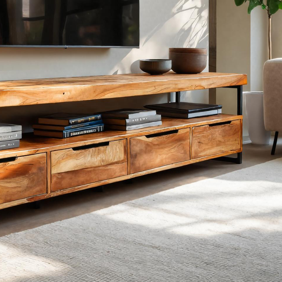 Elegant TV Cabinet With Functional Design For Media Equipment