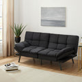 Mainstays Memory Foam Futon, Black Faux Suede Fabric, Full - MS95-010-107-02