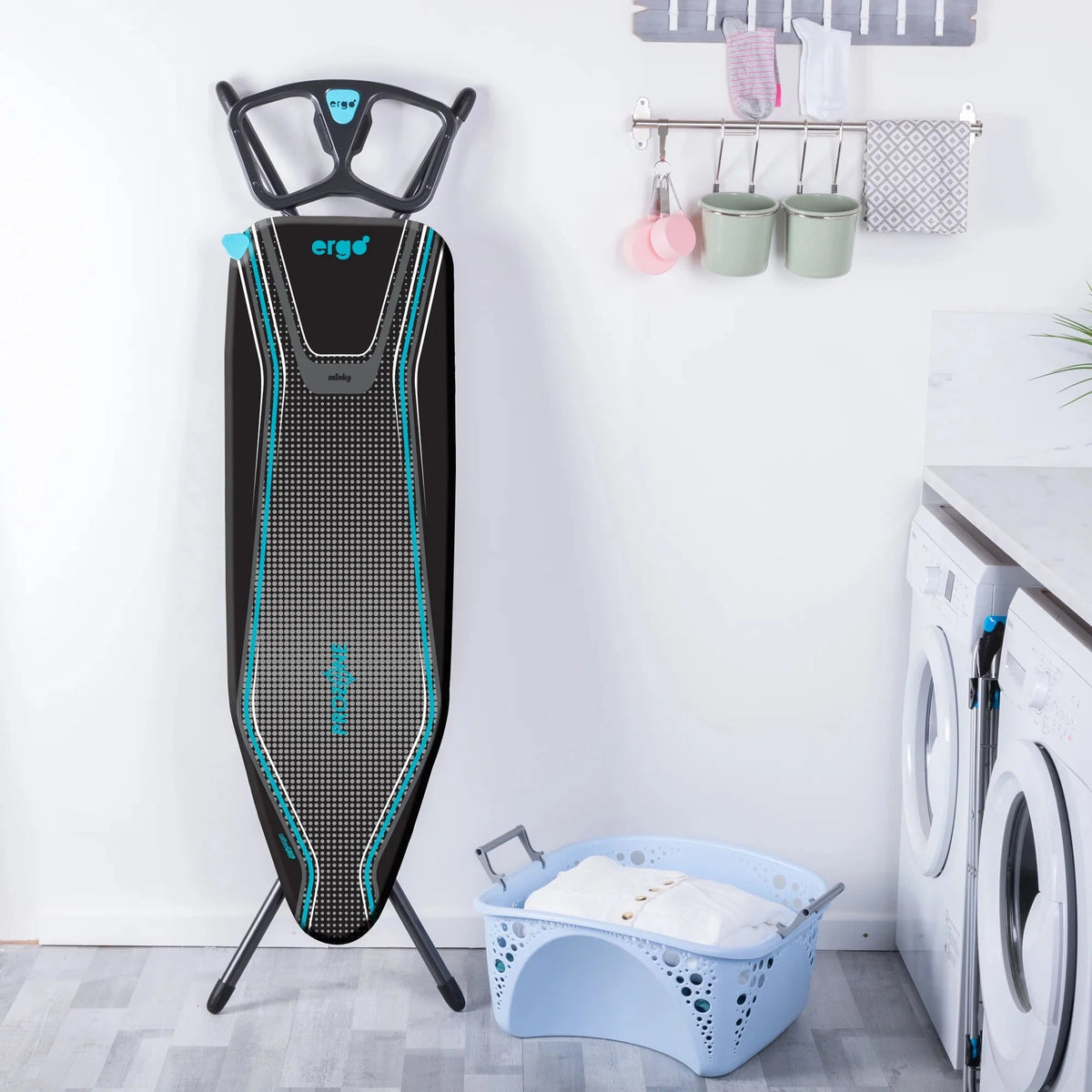 Minky Homecare Ironing Board 48 x 15 inch Blue - Ergo