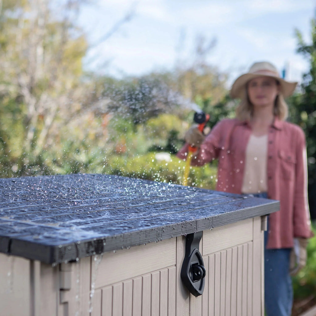 Keter S.I.O. Midi 4.3' x 2.3' x 3.7' Horizontal Resin Outdoor Storage Shed, Grey