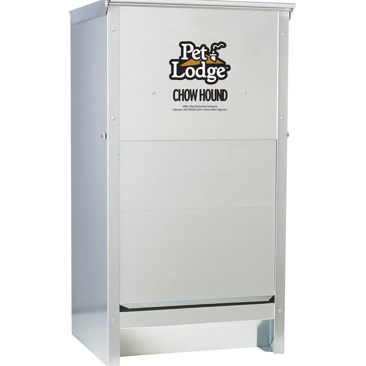 Chow Hound Automatic Dog Feeder, 50 lb Galvanized Steel - 12 x 16.25 x 28.25 in