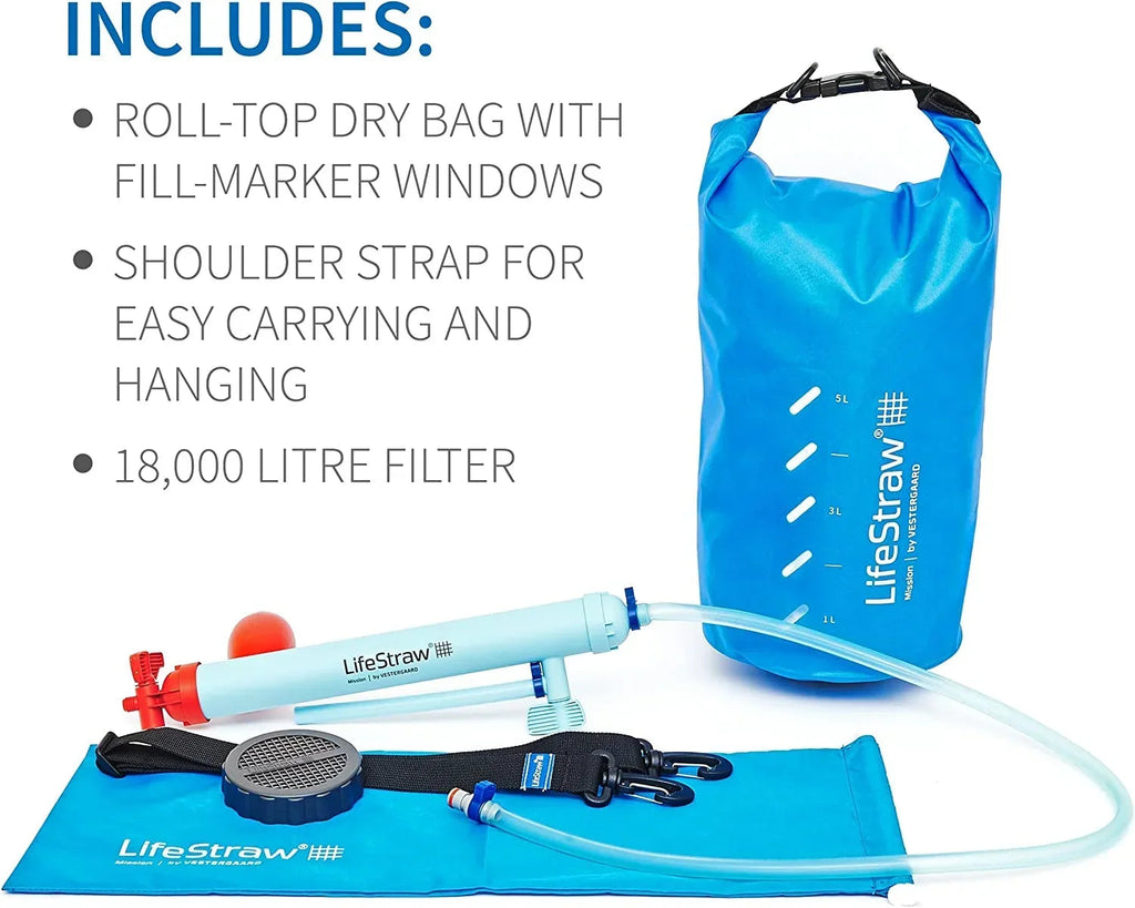 YUNWEN Mission Gravity-Fed Water Purifier, 12 L, Blue - LSM12