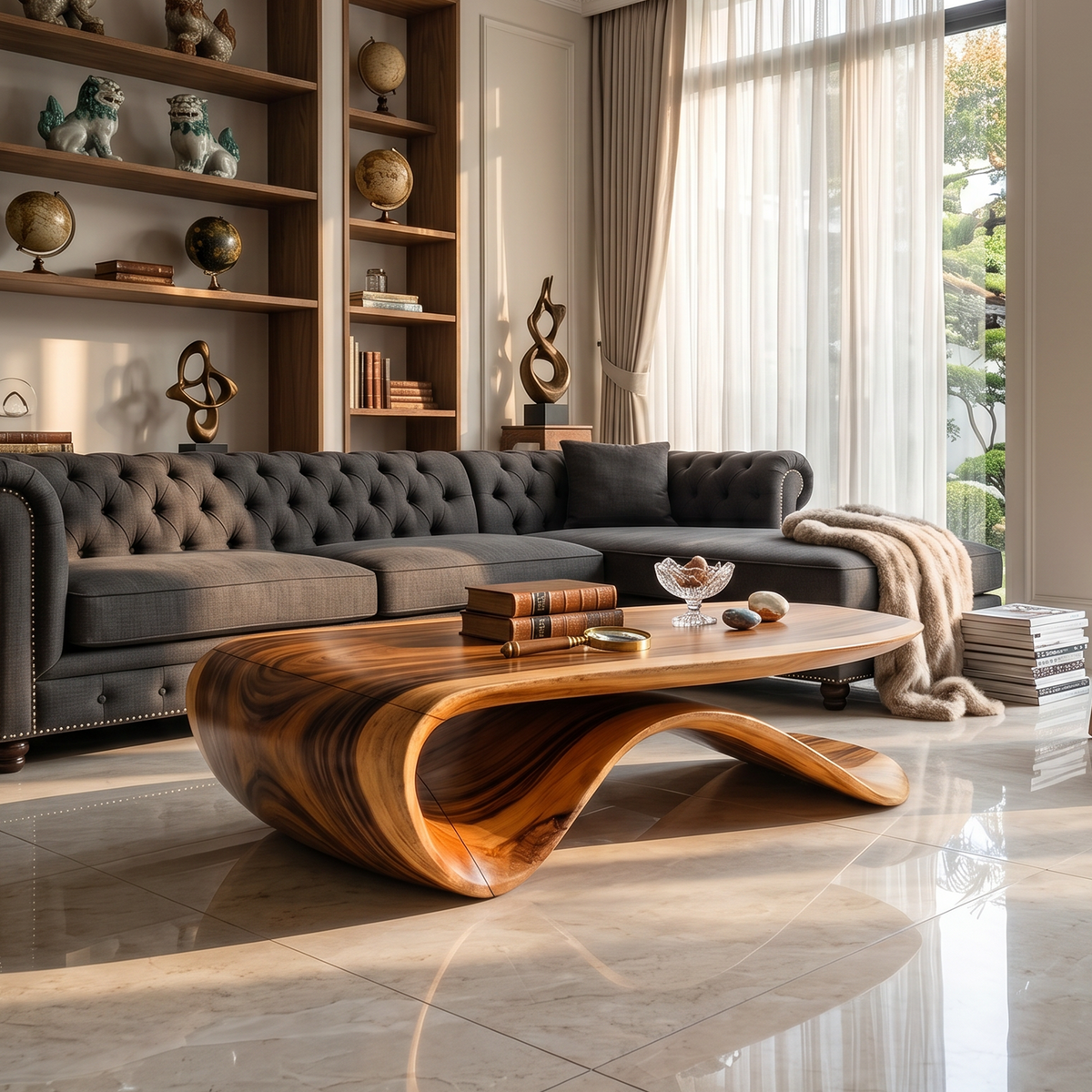 Farmhouse Coffee Table For Traditional Room Design - view 3