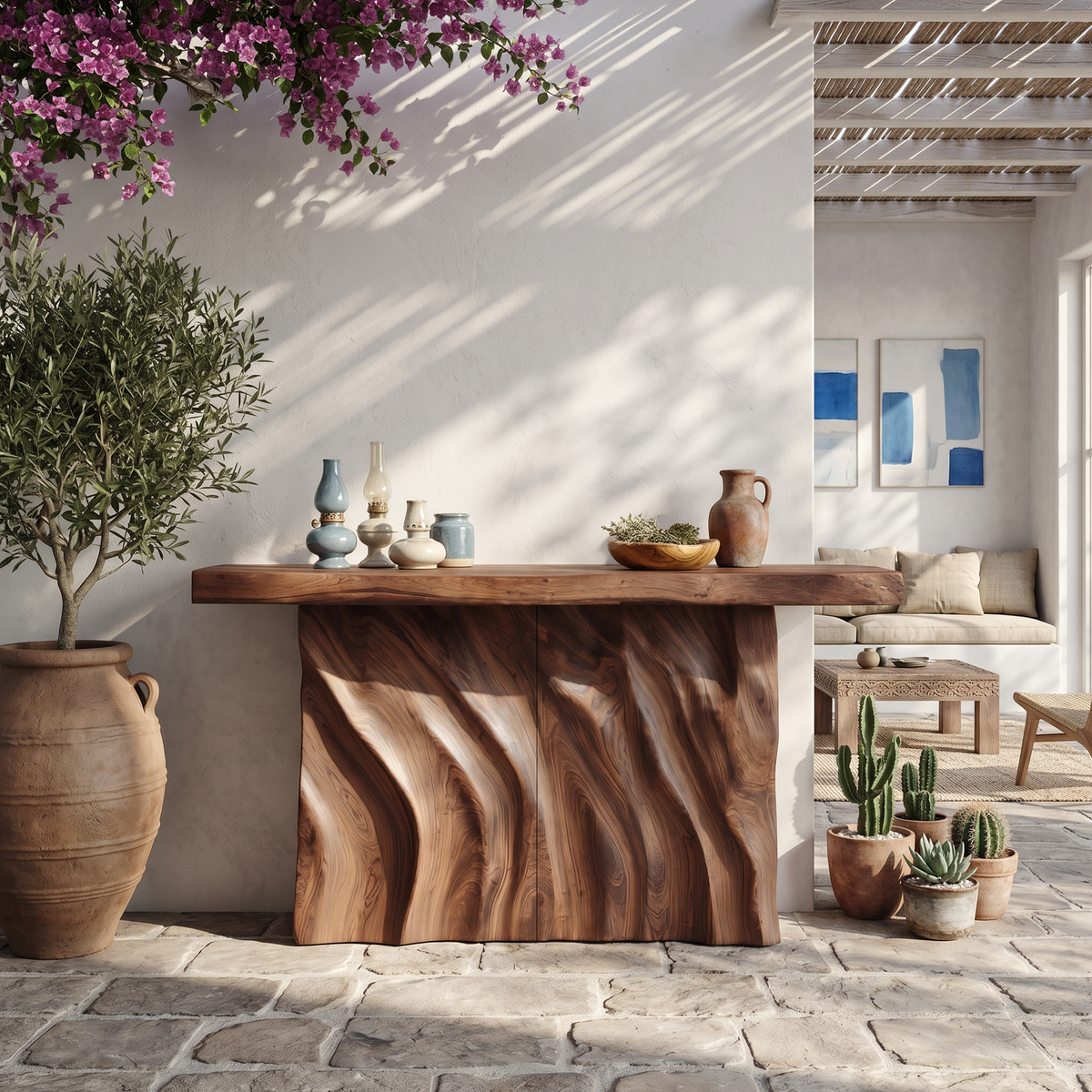Contemporary Live Form Hall Table For Penthouse Interior Space - view 3