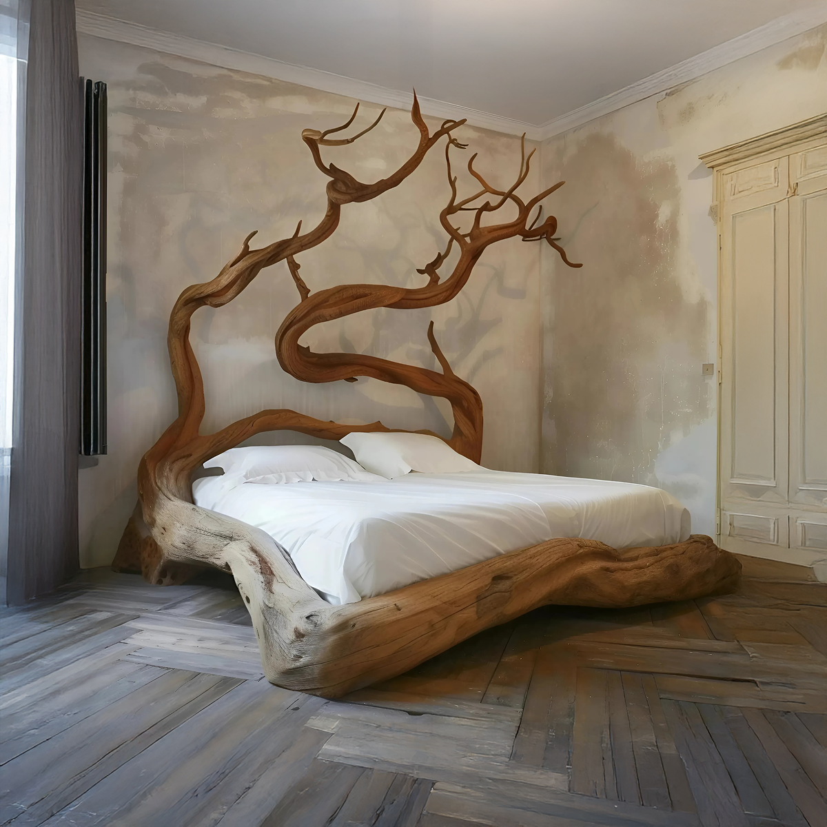 Backdrop Bed Frame Wood Furniture Handmade Decor Bedroom Valentine Gift - view 3