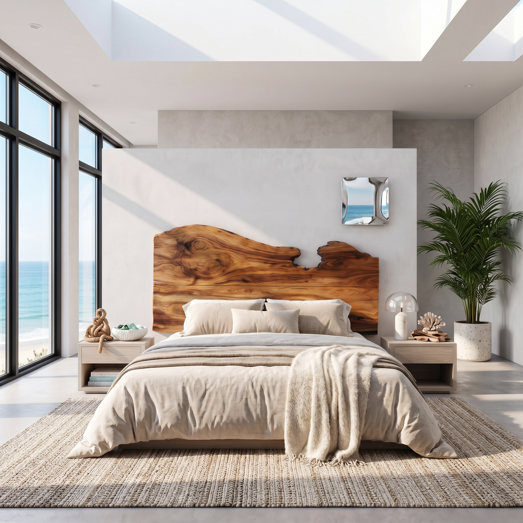 Contemporary Live Edge Headboard Wooden Bed Headboard For Bedroom - view 3