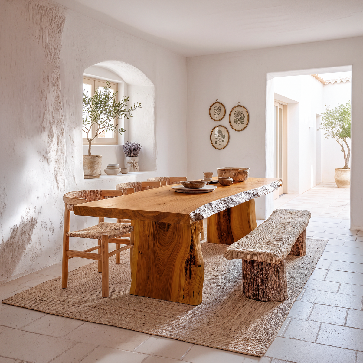 Dining Table Walnut Wood Live Edge Modern Gift - view 3