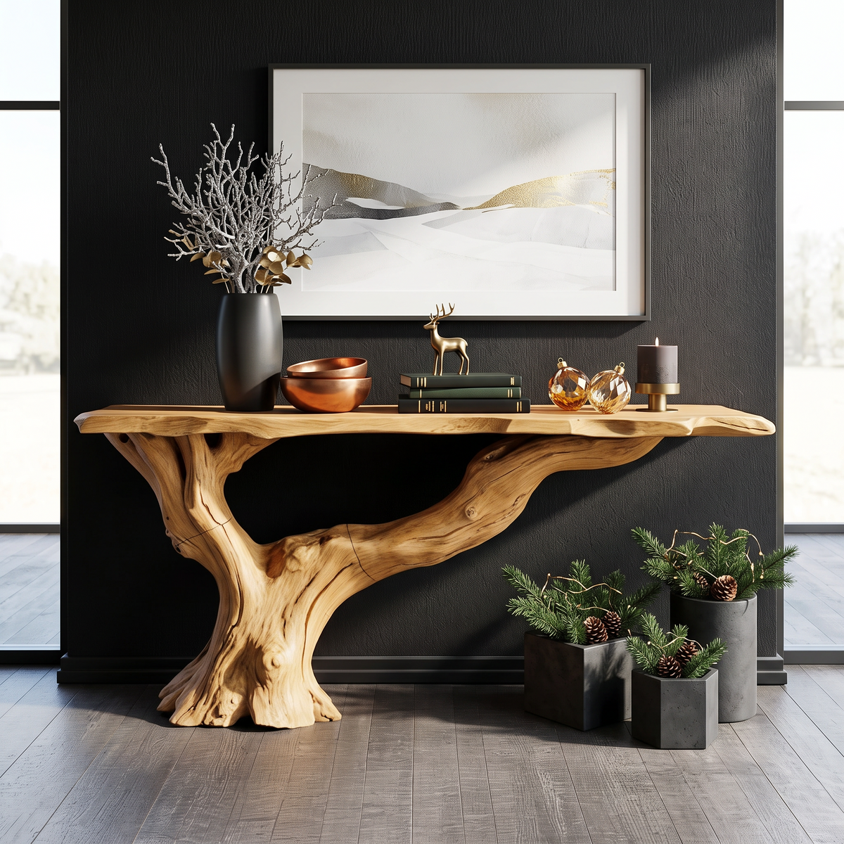 Console Table Solid Wood Farmhouse Entryway Gift - view 3