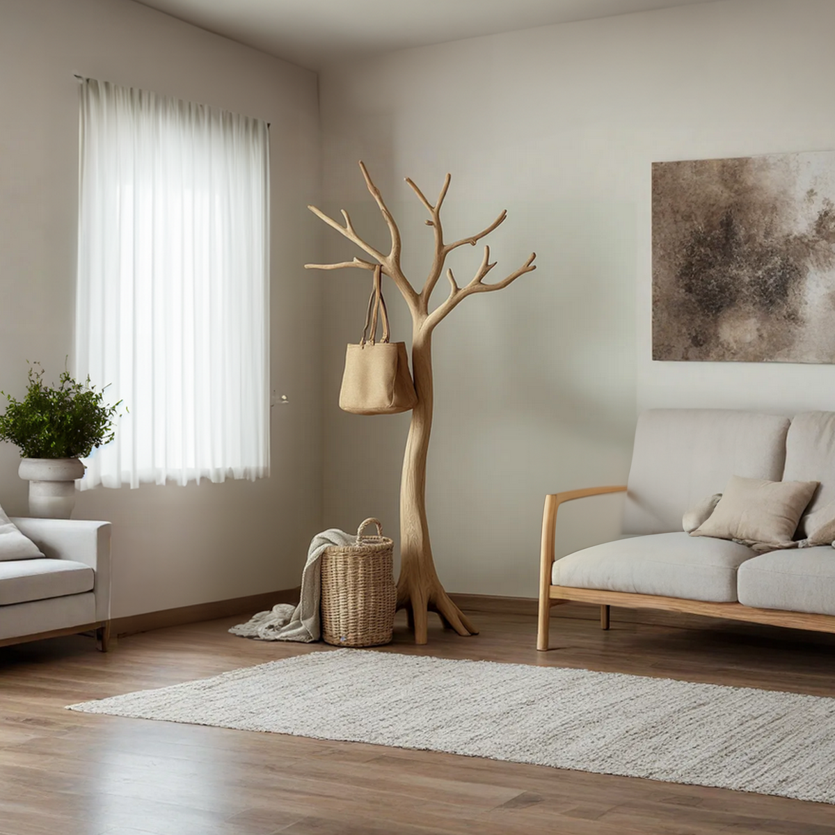 Custom Coat Rack Solid Wood Living Room Decor Gifts Decorations - view 2