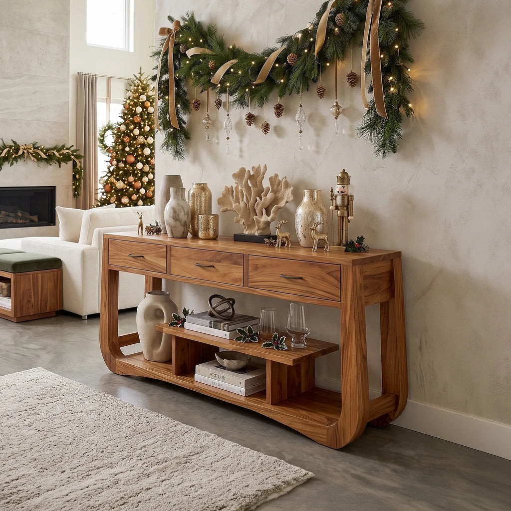 Farmhouse Christmas Behind Couch Table Modern Bedroom - view 3
