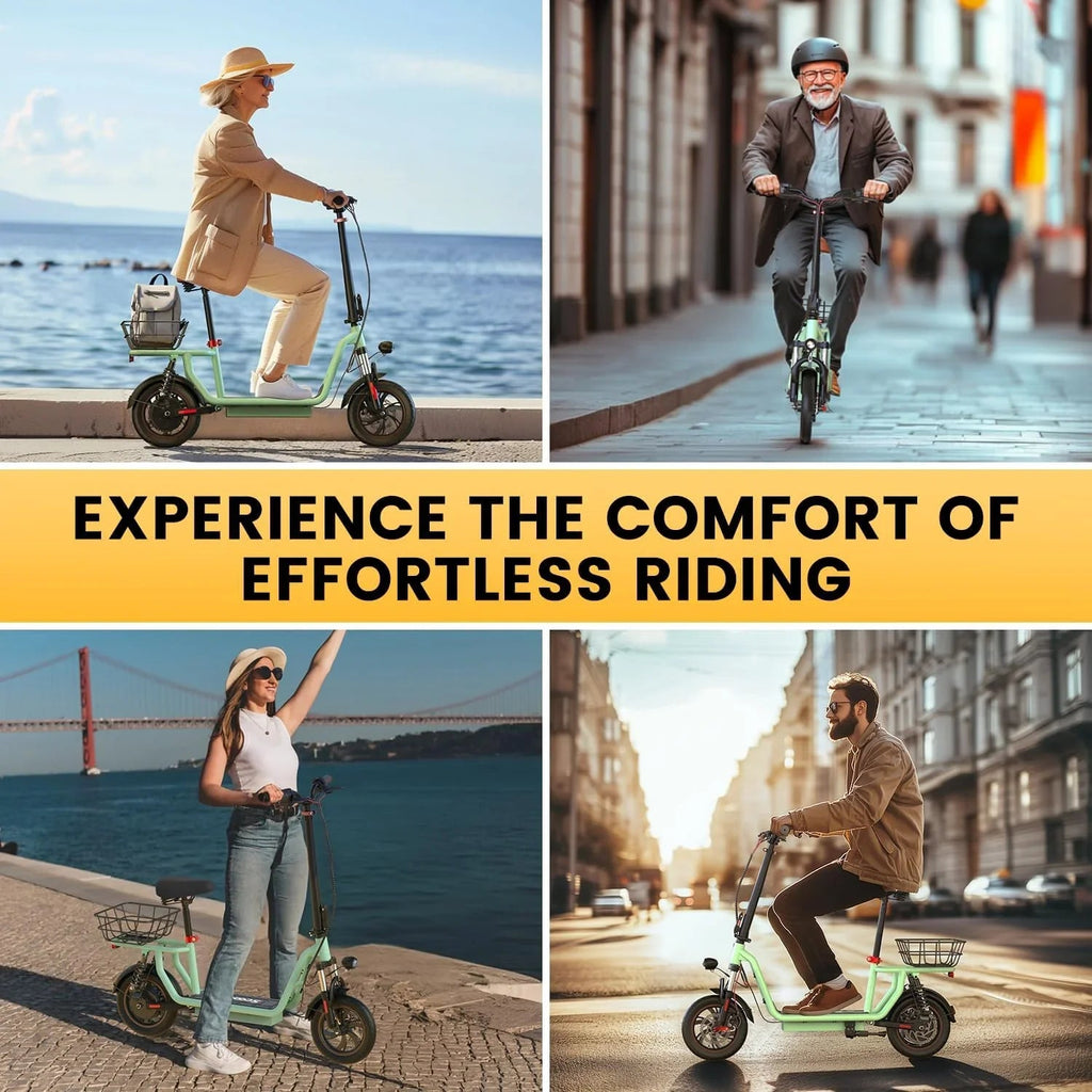 iScooter Electric Scooter With Seat, 500W, 21 Miles, 15.6 mph - i12
