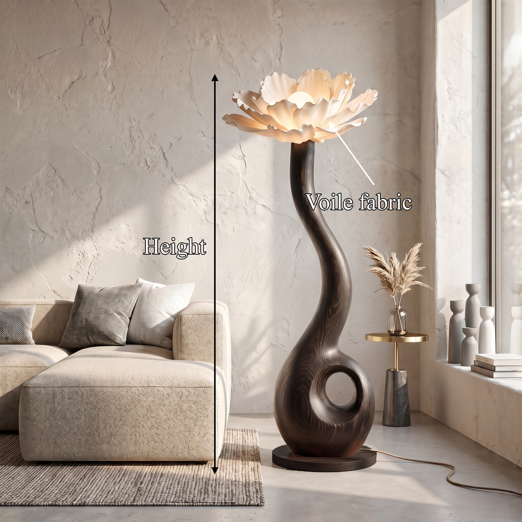 Artistic Floor Lamp With Nature Inspired Flower Design For Living Room - view 8