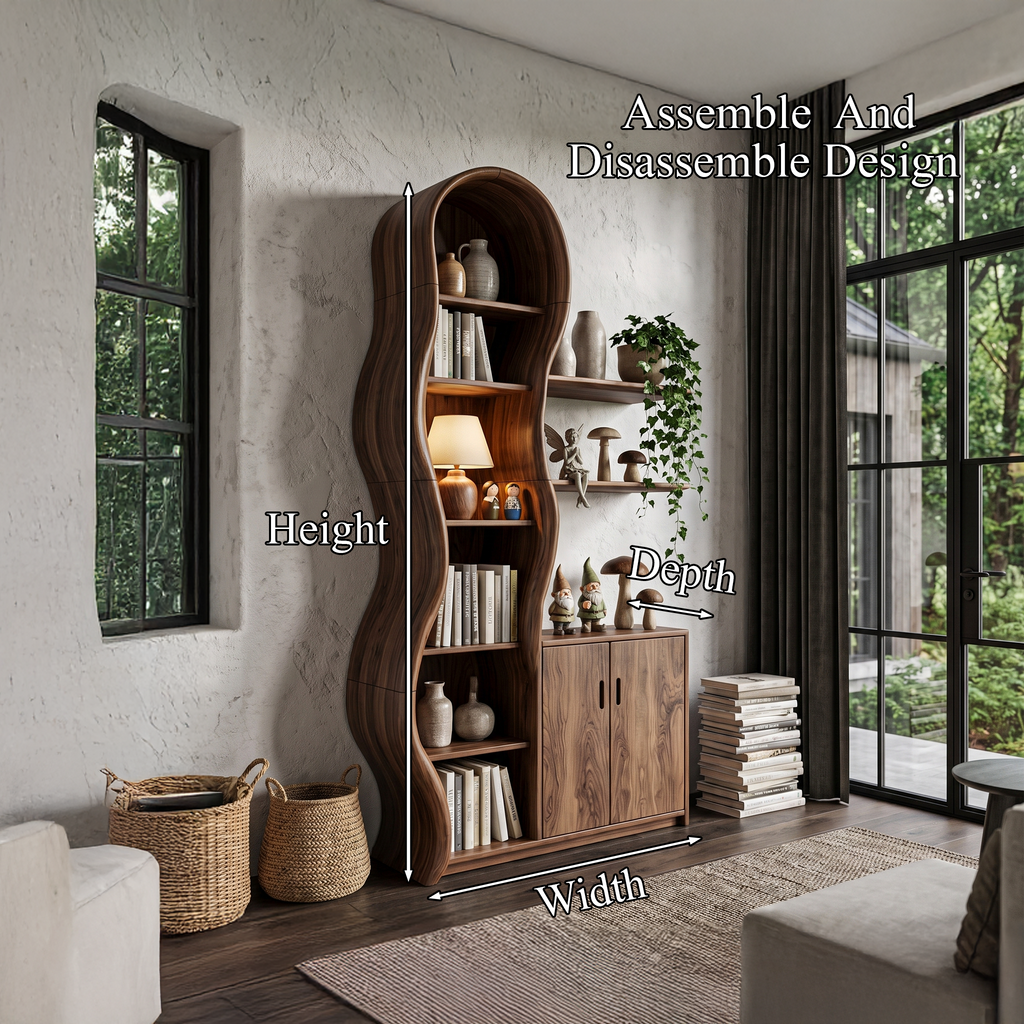 Contemporary Wooden Display Cabinet With Sculptural Branch Frame For Living Room - view 8
