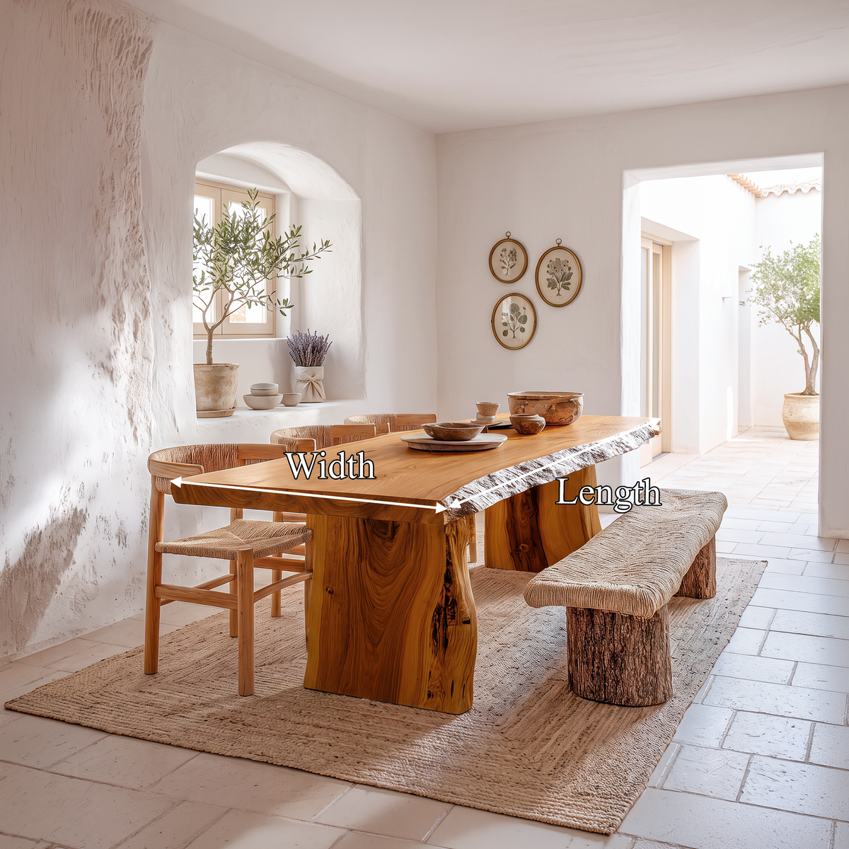 Dining Table Walnut Wood Live Edge Modern Gift - view 8