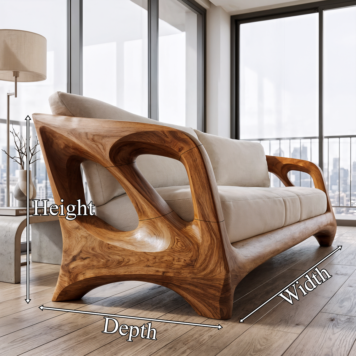 Contemporary Open Frame Sofa For Living Room And Lounge Area - view 8
