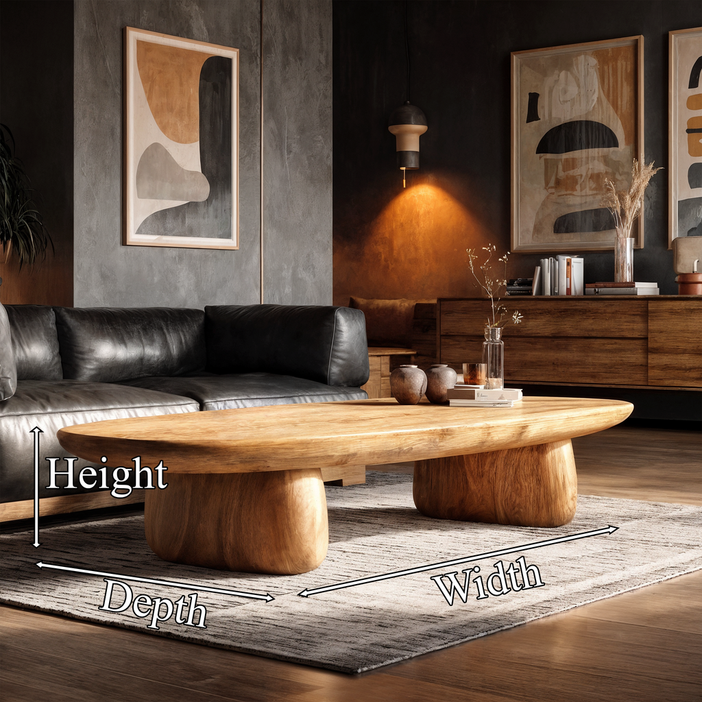 Contemporary Coffee Table With Artistic Column Form For Living Room And Lounge - view 8