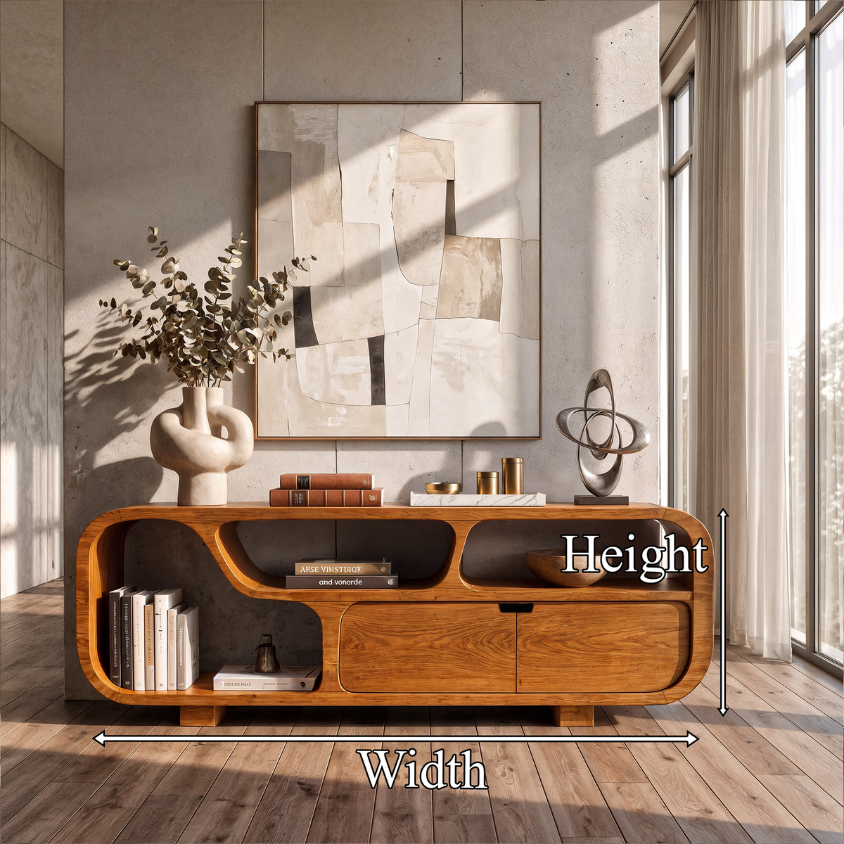 Contemporary Sideboard With Floating Drawer Design For Living Room - view 8