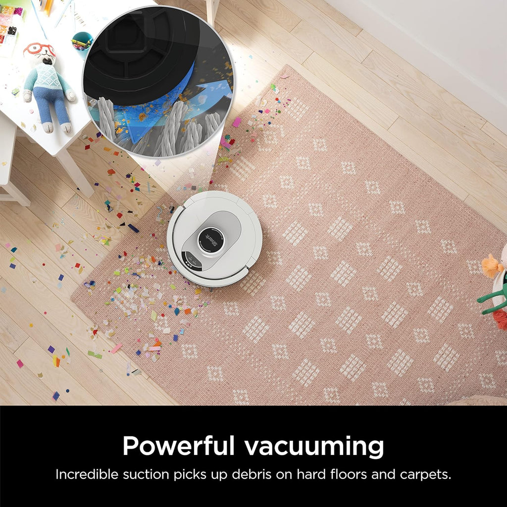 Shark AI Ultra Robot Vacuum With Matrix Clean, 60-Day Bagless Self-Empty Base, Black/Silver - AV2511AE/AV251WA (Renewed)