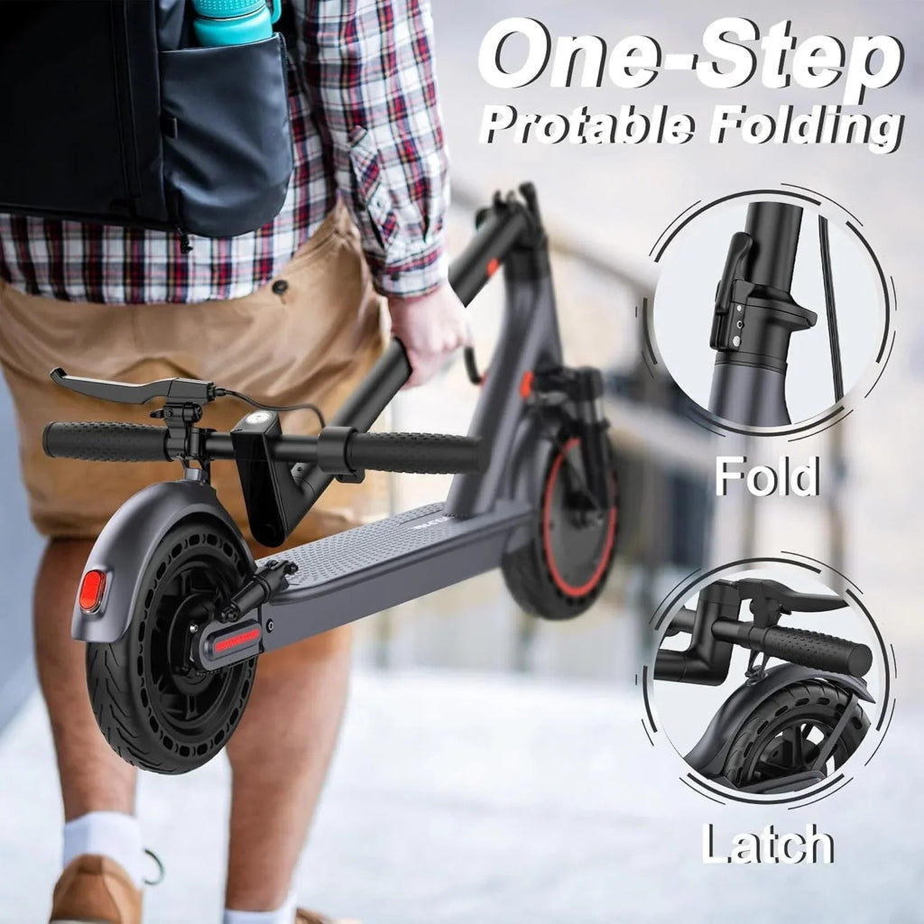 Electric Scooter 350W/500W Motor, 8.5/10 Solid Tires, 19/22 Mph, 28/21/12 Miles Range