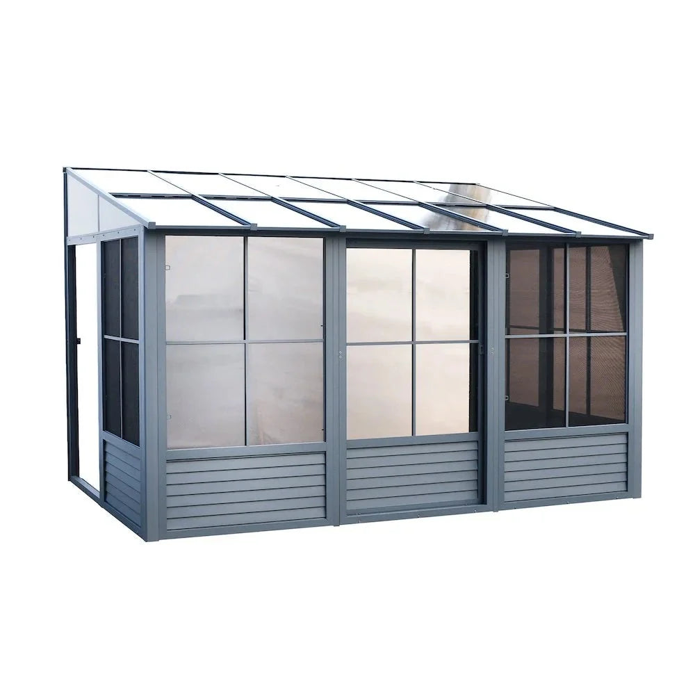 Gazebo Penguin Wall-Mounted Gazebo, 10 x 12, Aluminum Frame With UV Protection - Florence