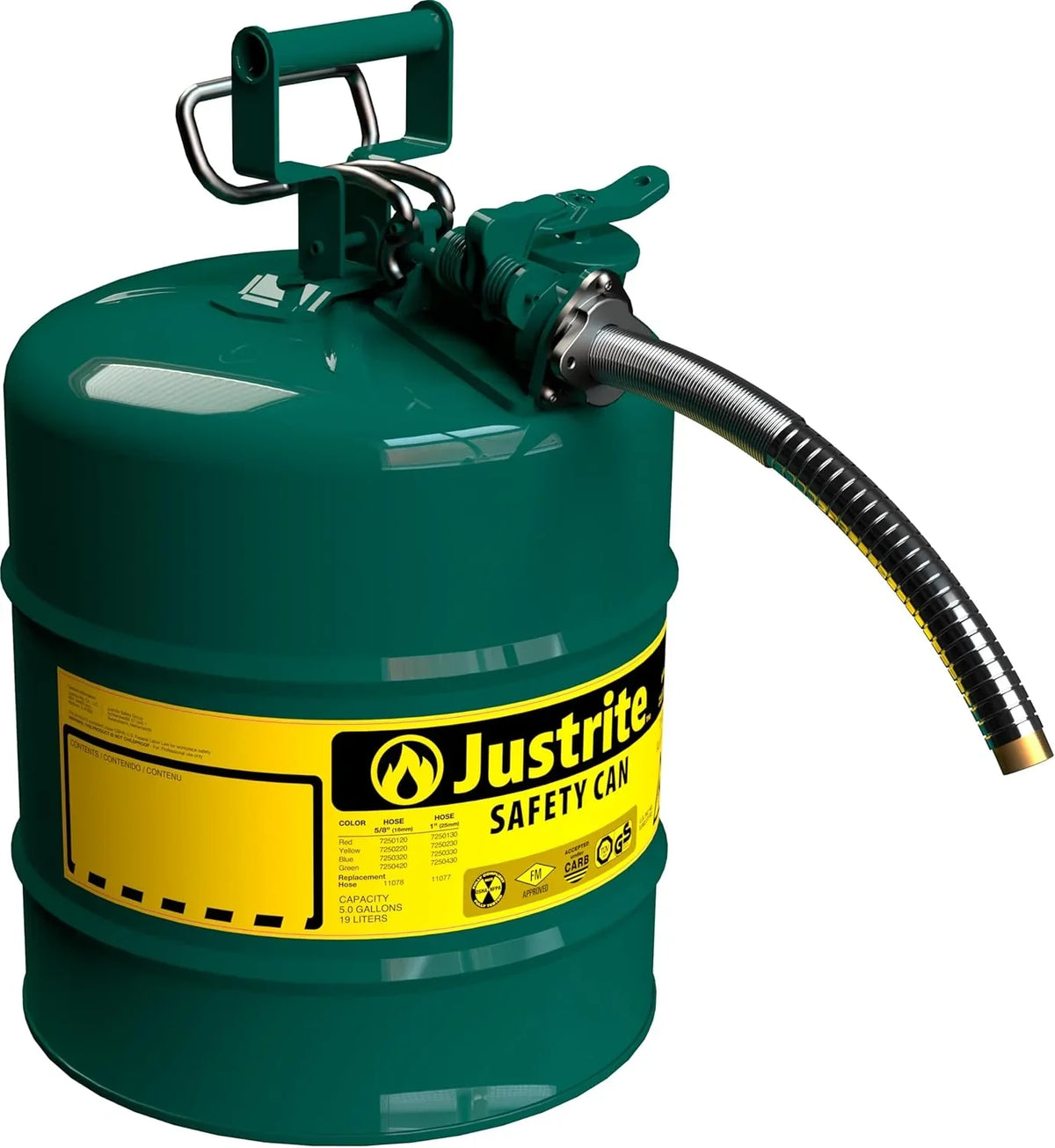 5-Gallon Red Type II Steel Safety Gas Can With 9-Inch Flexible Spout - 7250130