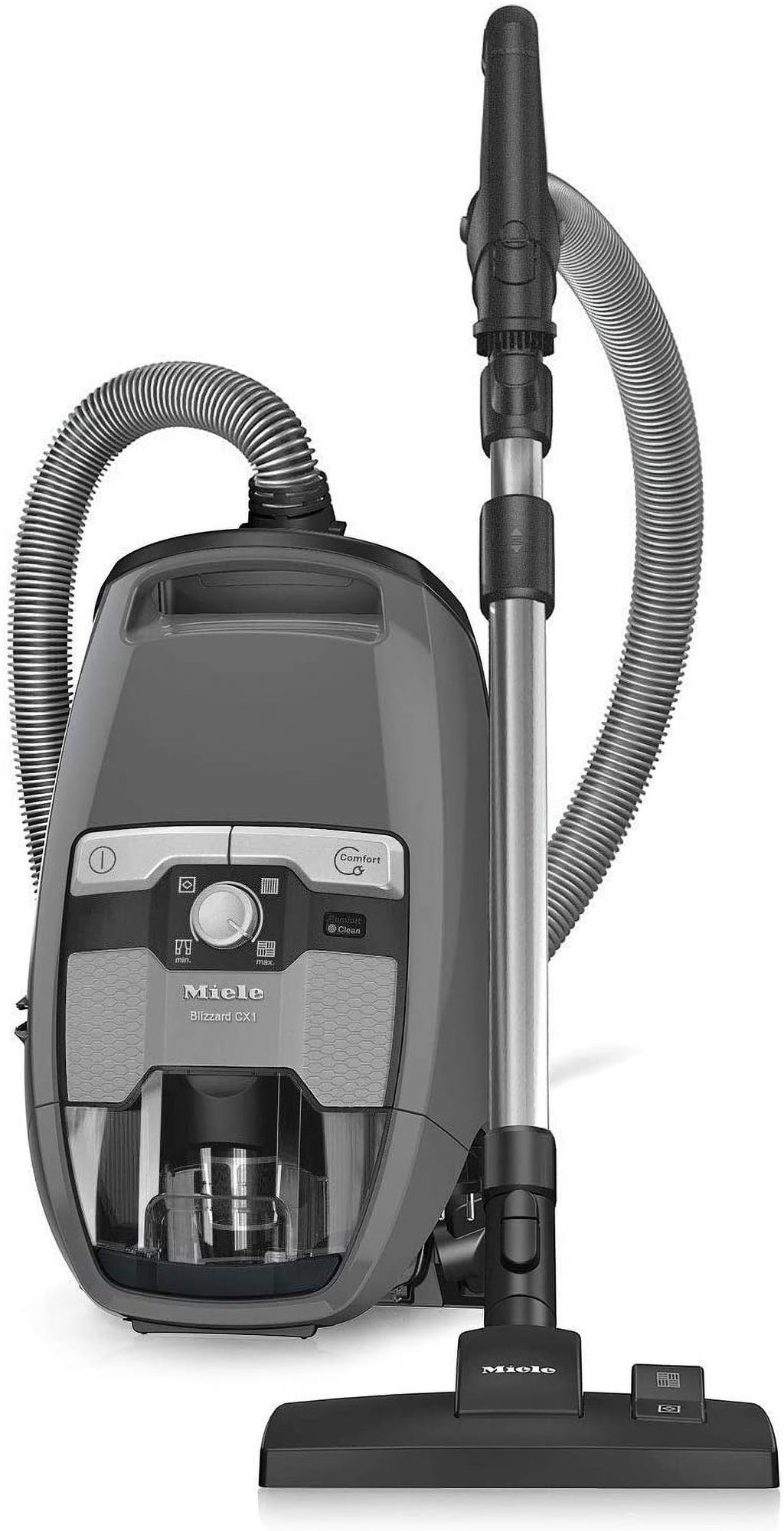 Miele Bagless Canister Vacuum Cleaner, Graphite Grey - Blizzard CX1 Pure Suction