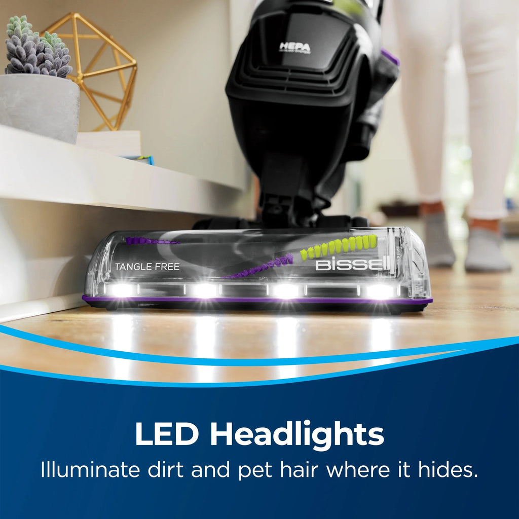 BISSELL PowerLifter Allergen Pet Rewind Upright Vacuum, Bagless, HEPA Filter, Black - 3404