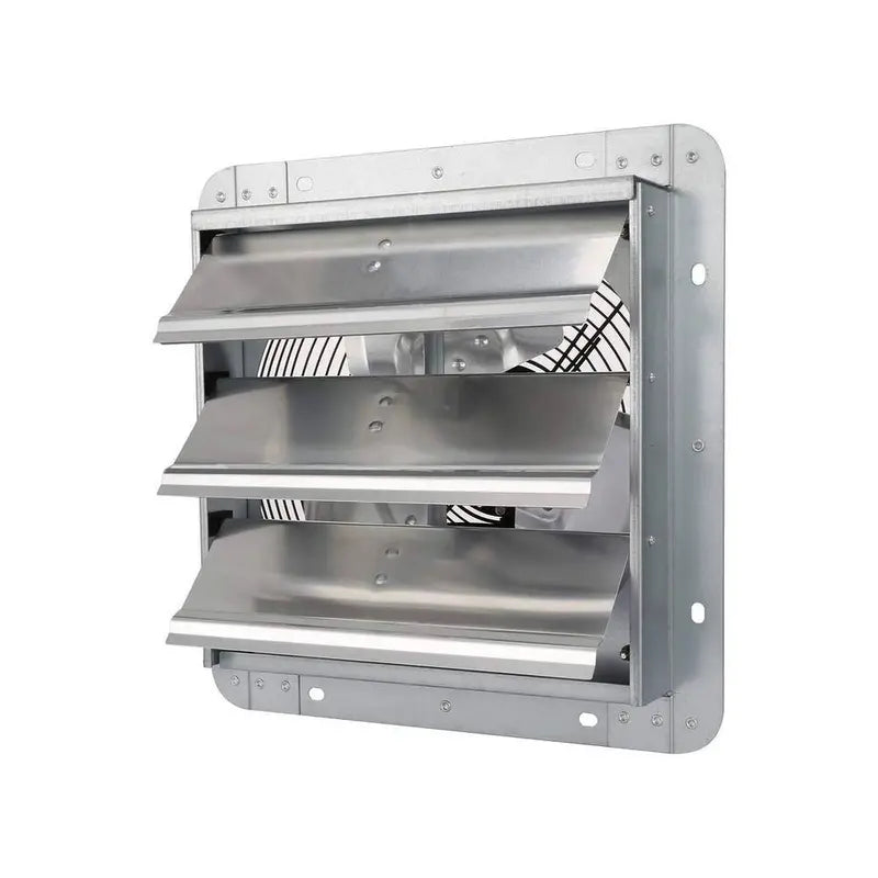 Tidoin 10 in Silver 705 CFM 1630 RPM Plug-In Shutter Exhaust Fan - DHS-YDW11-3284