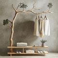Driftwood Branch Coat Hanger Wall Mount Unique Towel Hook