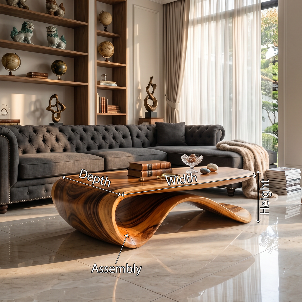 Farmhouse Coffee Table For Traditional Room Design - view 8