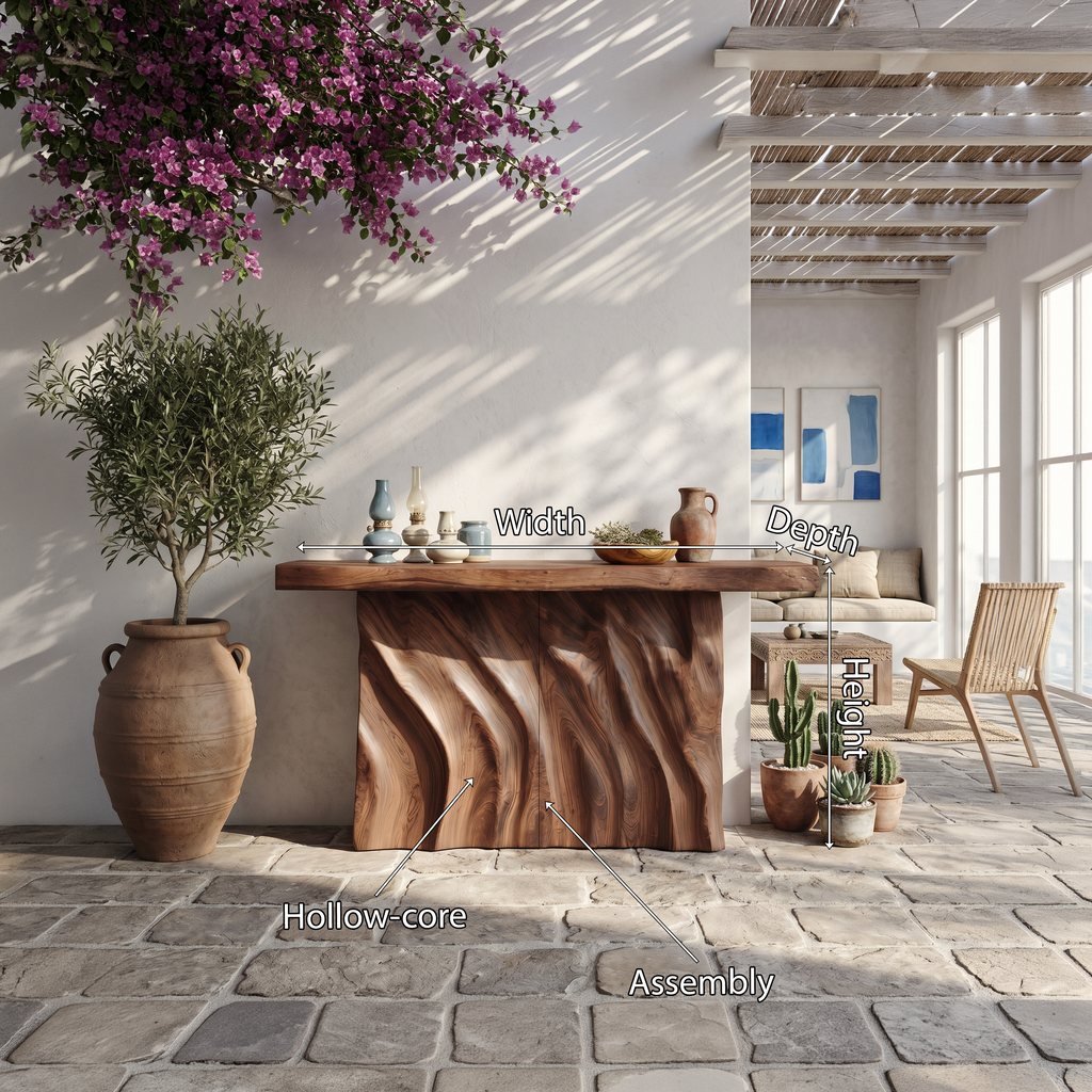 Contemporary Live Form Hall Table For Penthouse Interior Space - view 8