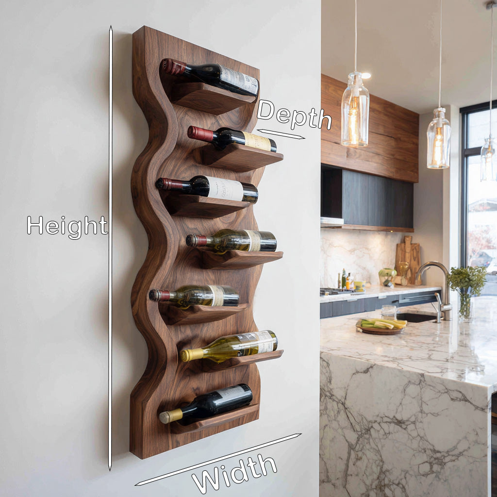 Contemporary Wooden Wine Rack For Dining Room Wall Storage - view 8