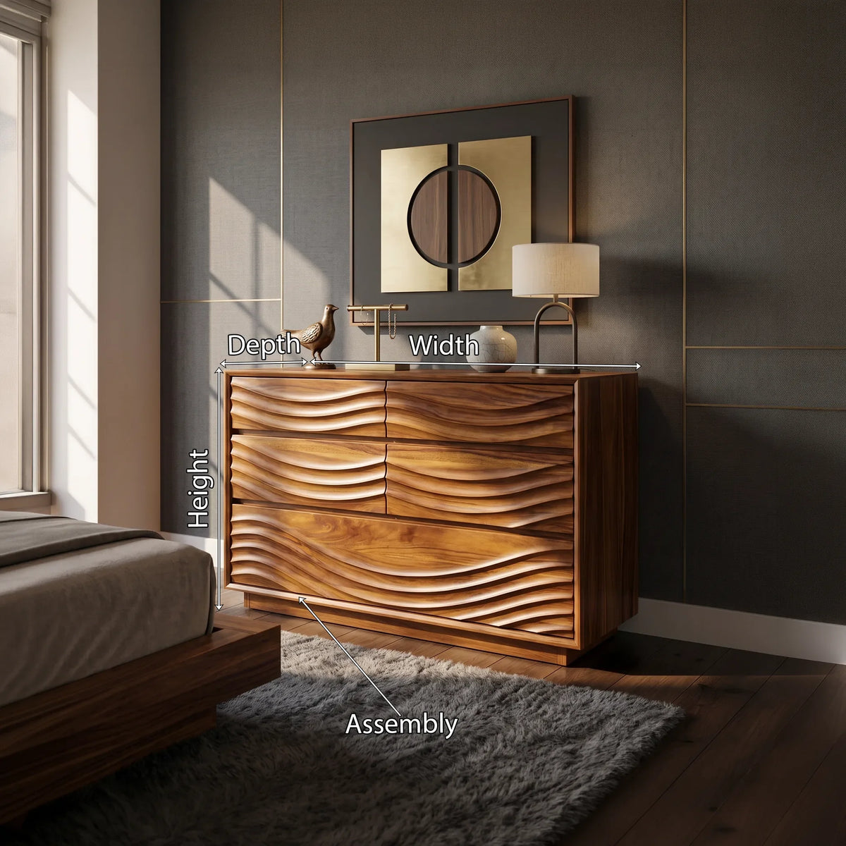 Contemporary Ripple Nursery Dresser For Baby Room - view 8