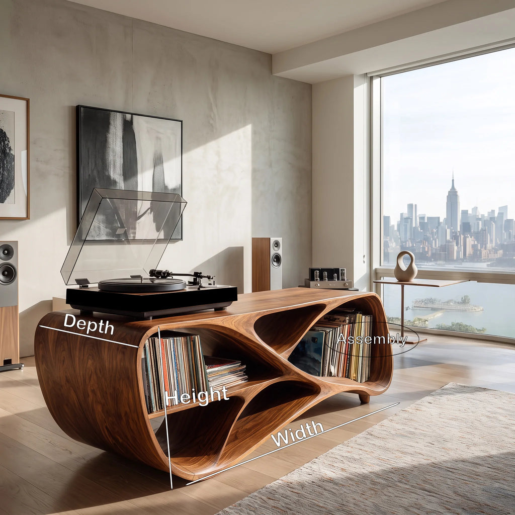 Contemporary Wooden Record Player Console For Living Room - view 8